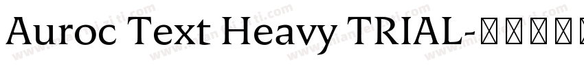 Auroc Text Heavy TRIAL字体转换